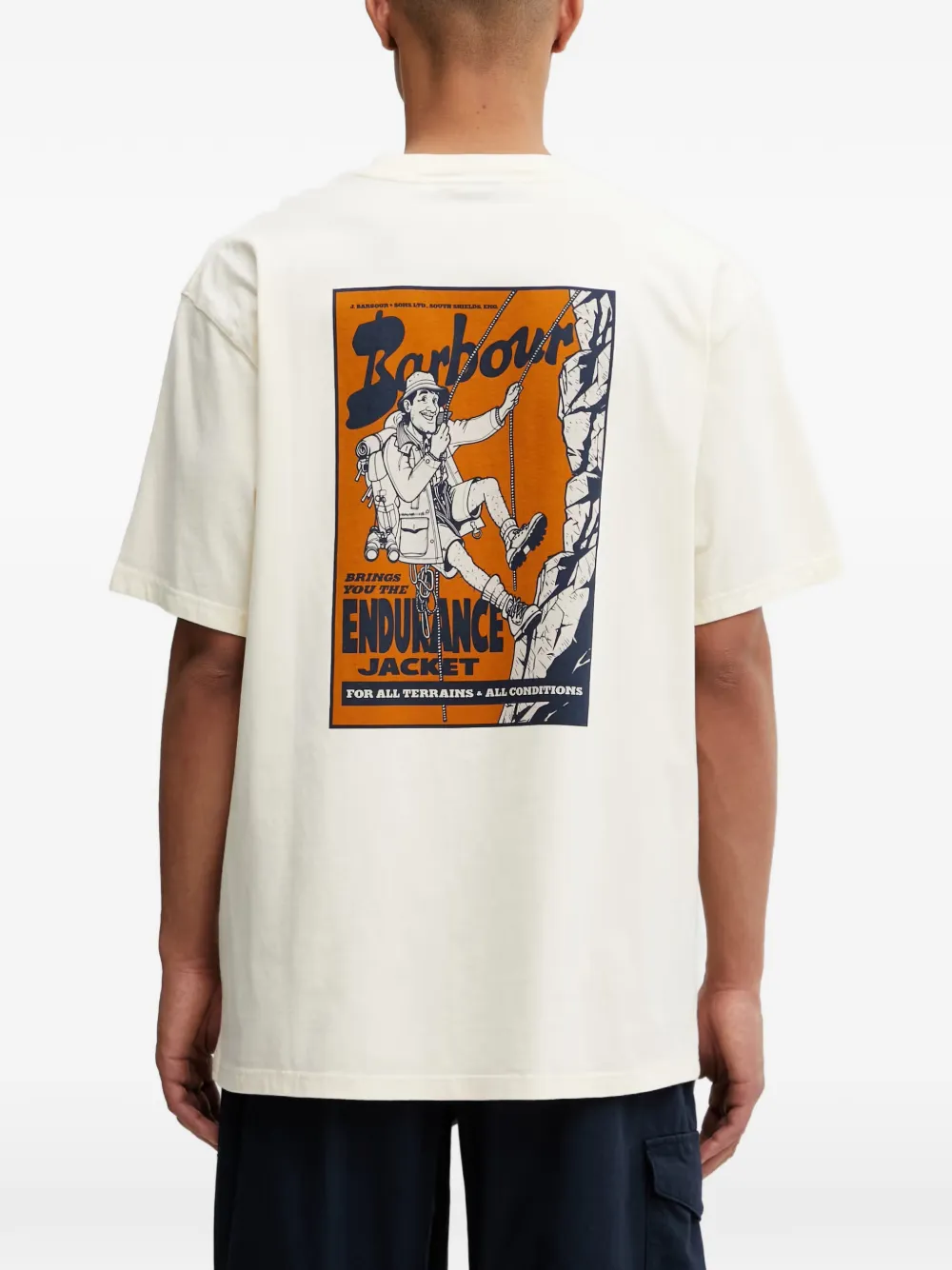 Barbour Terrain Oversized Graphic T-shirt Beige