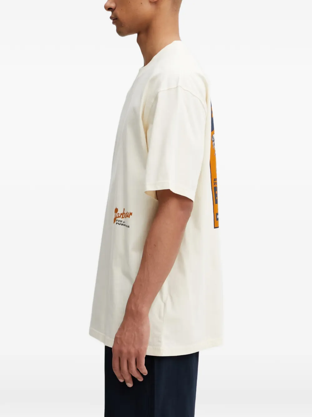 Barbour Terrain Oversized Graphic T-shirt Beige