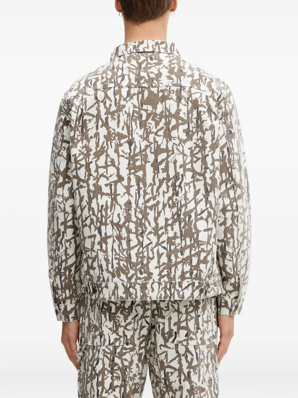 Gramicci Jack met abstracte print Wit