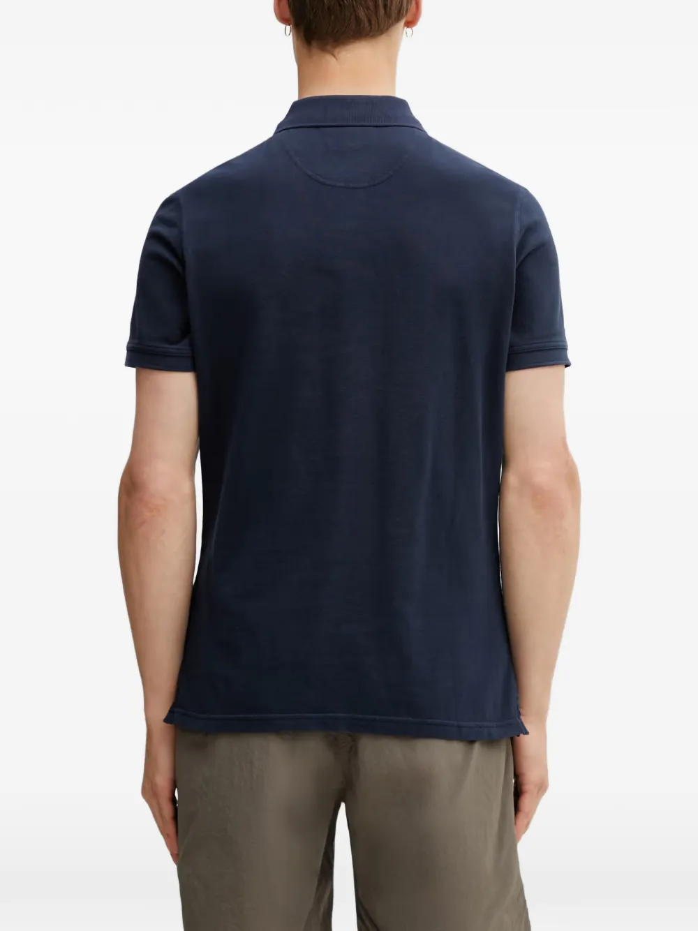 Barbour Poloshirt met geborduurd logo Blauw