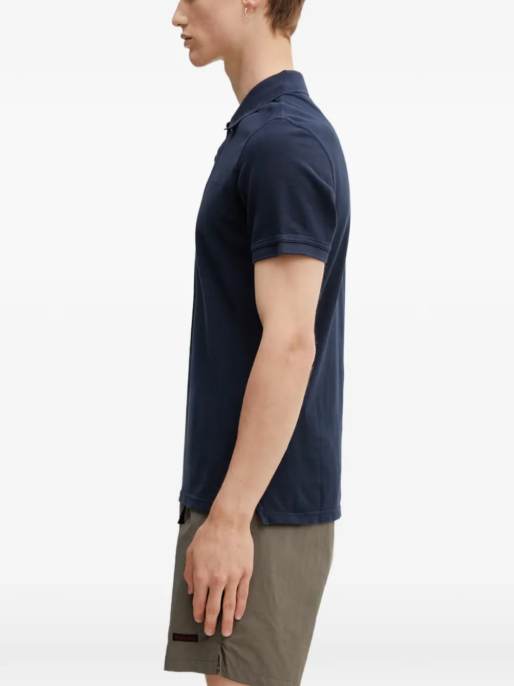 Barbour Poloshirt met geborduurd logo Blauw