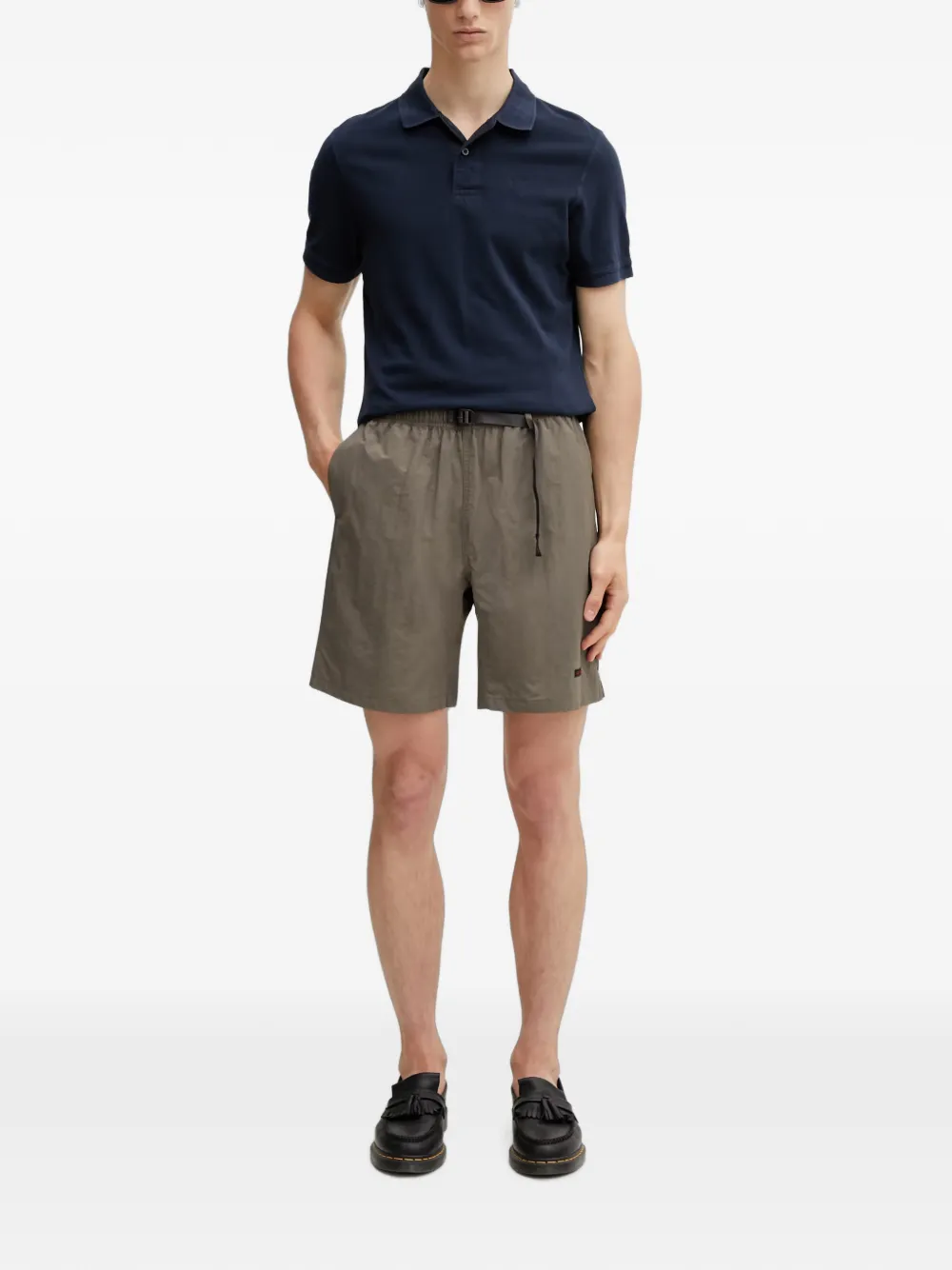 Barbour Poloshirt met geborduurd logo Blauw