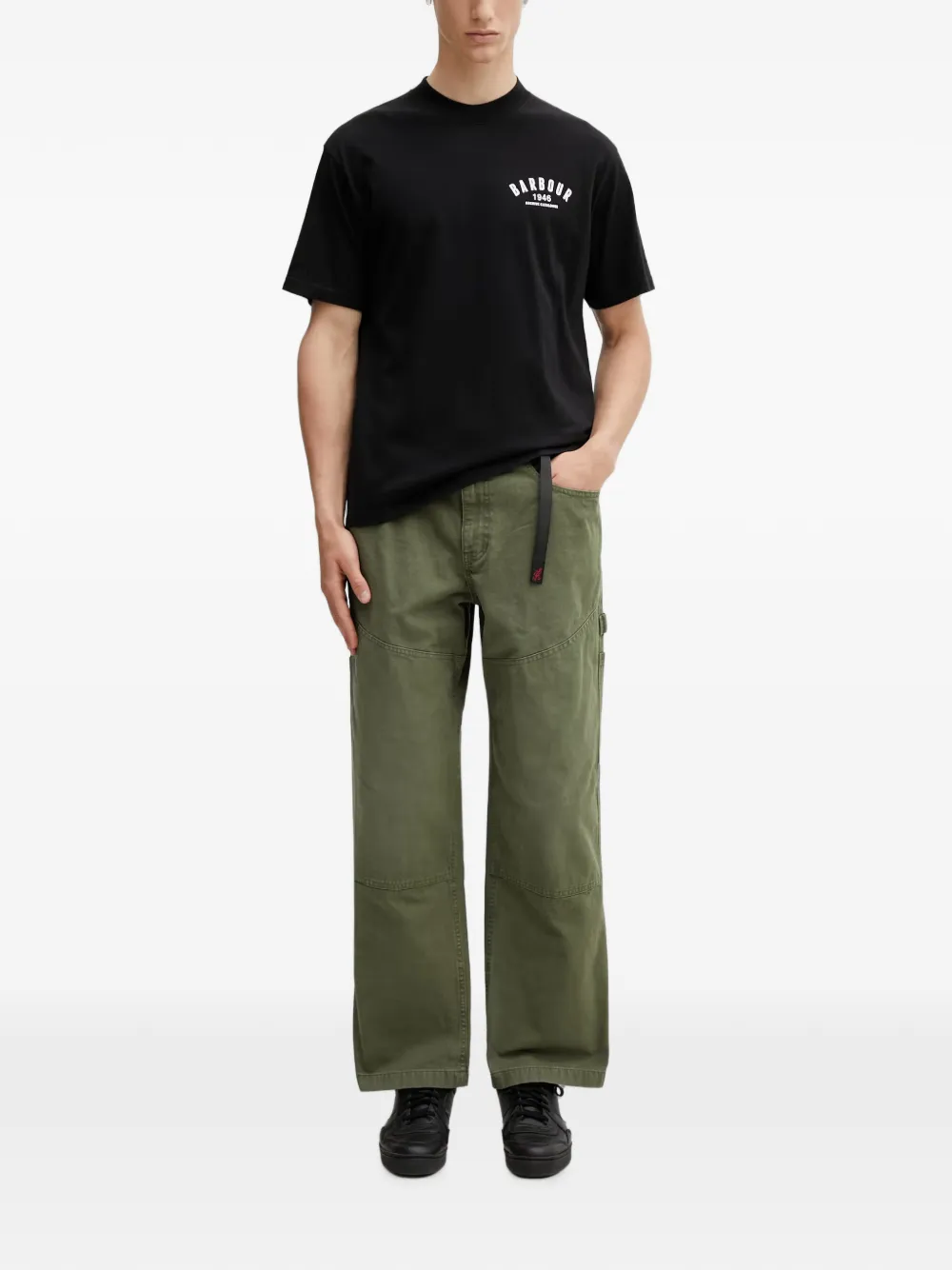 Barbour 1946 oversized T-shirt met grafische print Zwart