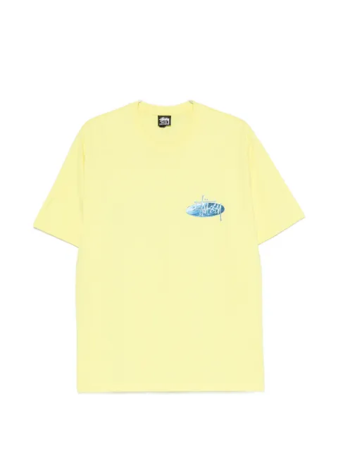 Stüssy Wave Oval logo-print T-shirt