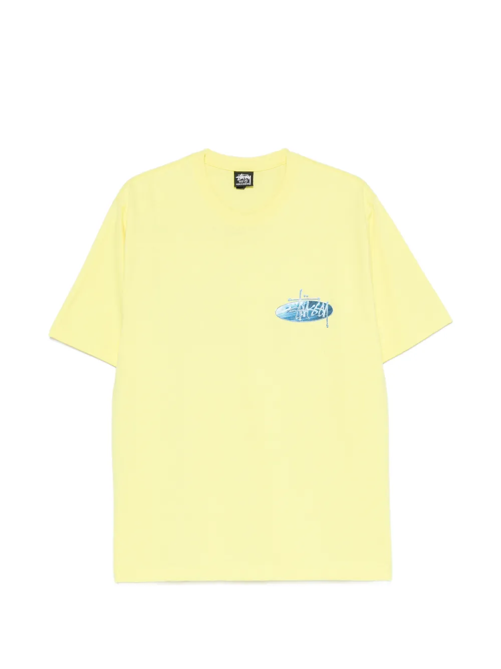 Stüssy Wave Oval logo-print T-shirt - Giallo