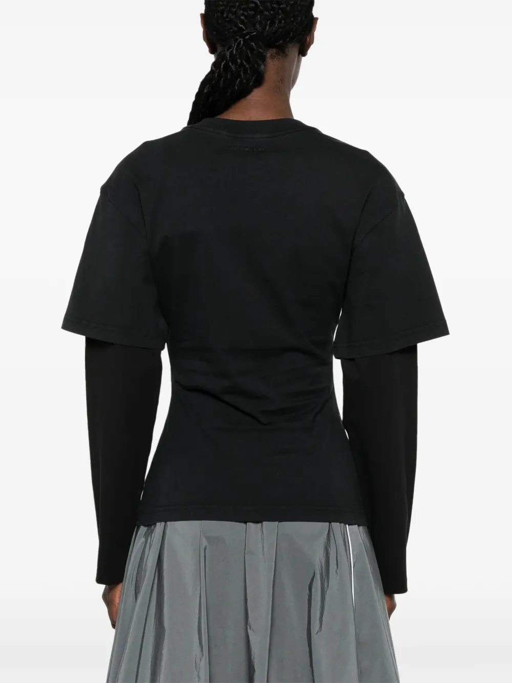 Courrèges Gelaagd T-shirt met geborduurd logo Grijs