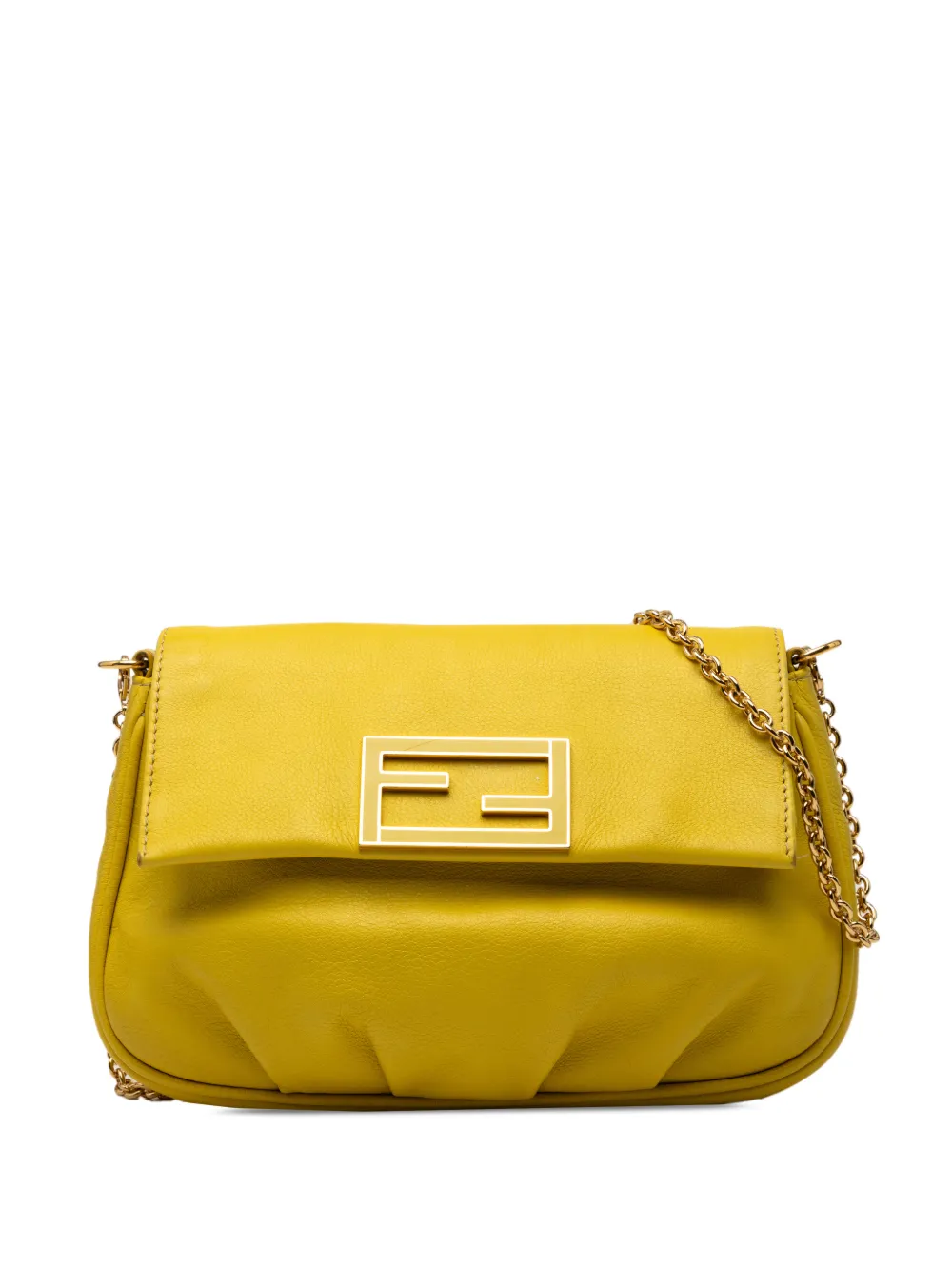 Fendi Pre-Owned 2010-2026 Leather Fendista Pochette crossbody bag - Giallo