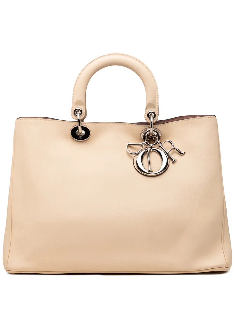 Christian Dior Pre-Owned 2012 Large Leather Diorissimo satchel - Neutrals