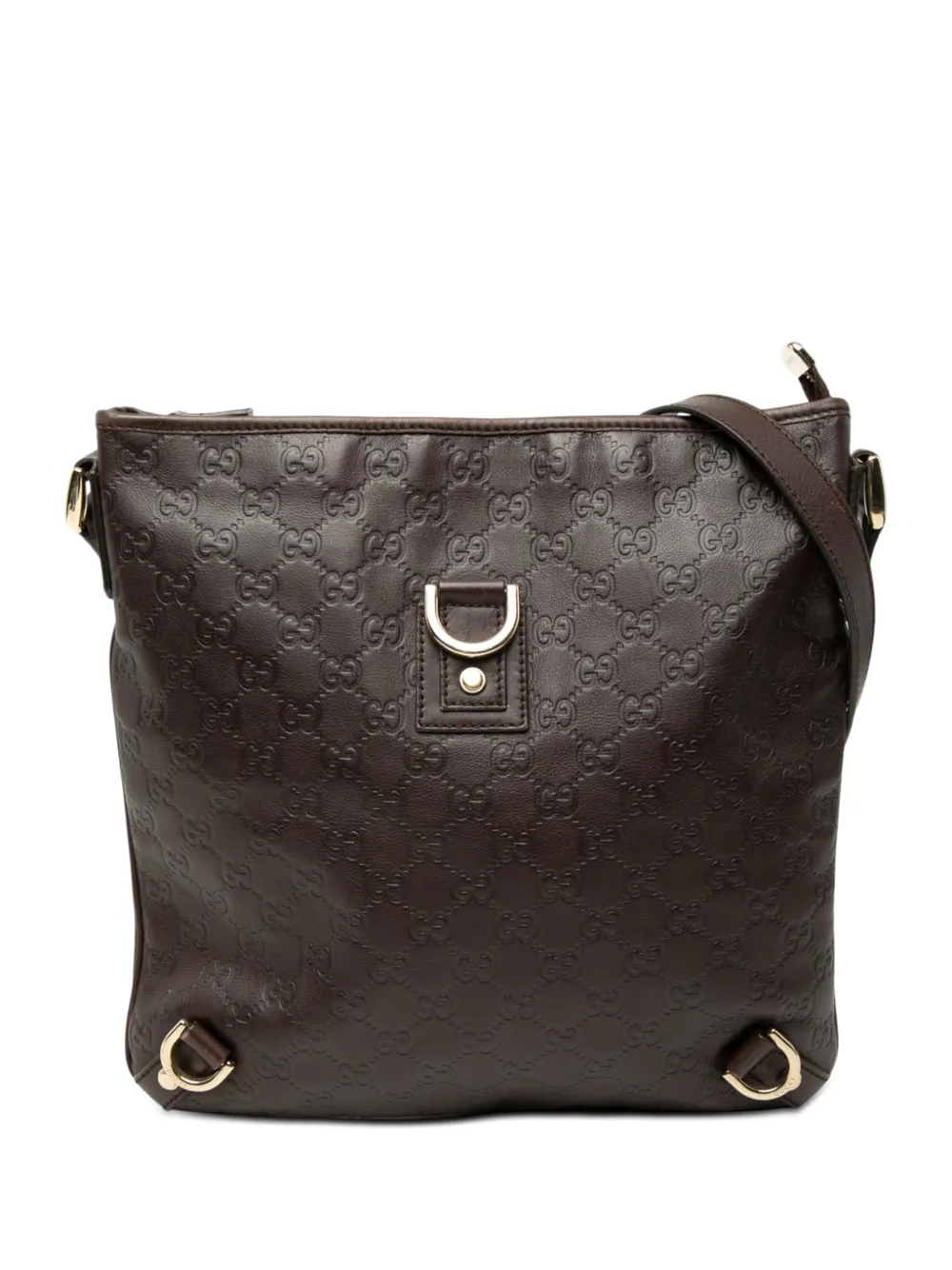Gucci Pre-Owned 2016-2026 Guccissima Abbey D Ring crossbody bag - Marrone