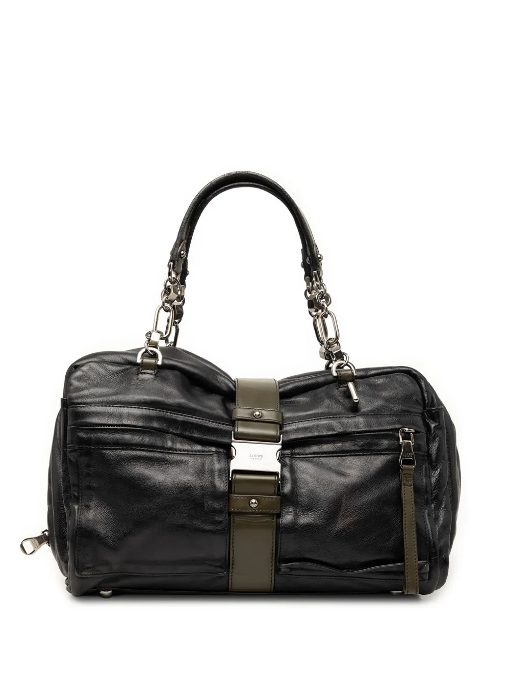 Loewe Pre-Owned 2008 Bicolor Leather Laura 33 handbag - Schwarz