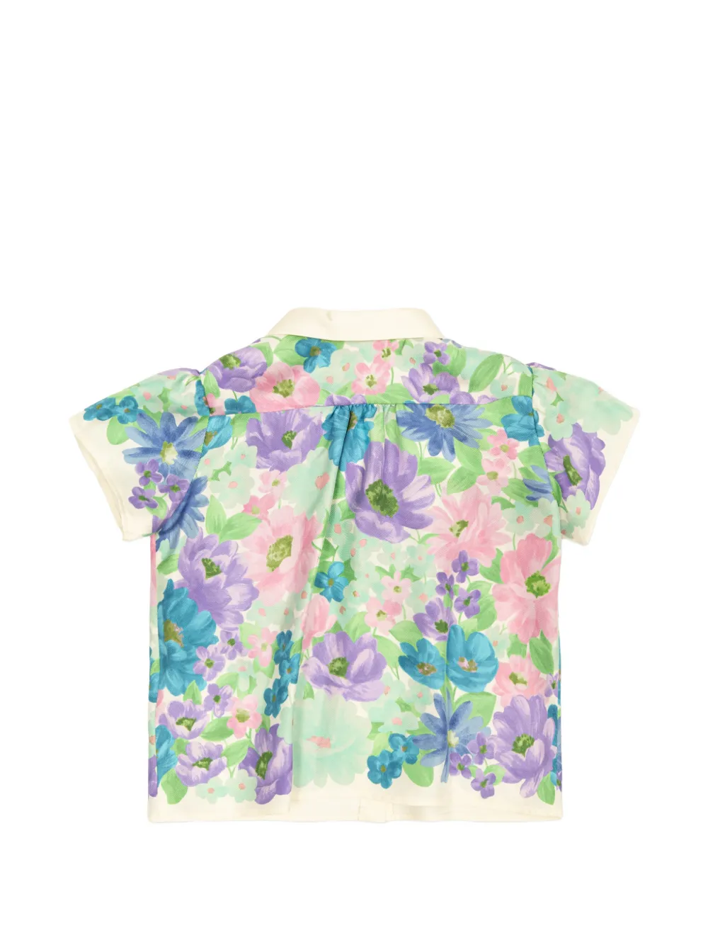 Versace Kids The Meadow Baby overhemd met bloemenprint Wit