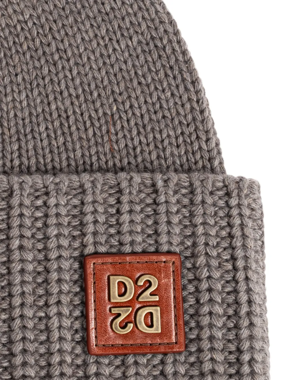 DSQUARED2 Ribgebreide muts Grijs