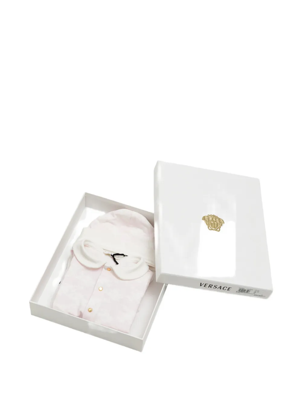 Versace Kids Pyjama met knopen en gegraveerd logo Roze
