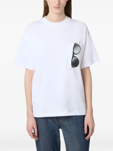 Moschino T-Shirt mit Sonnenbrillen-Print