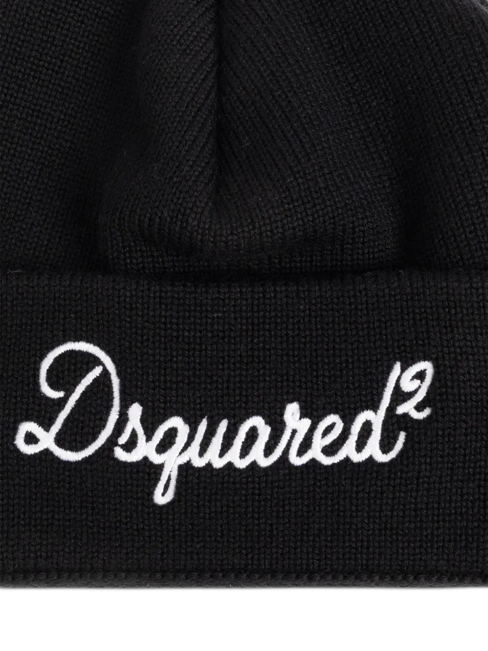 DSQUARED2 Muts met geborduurd logo Zwart