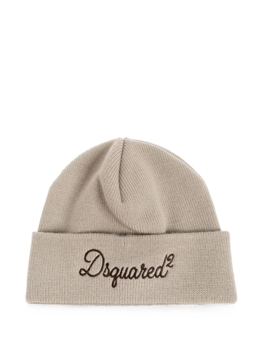 DSQUARED2 logo-embroidered beanie hat - Toni neutri