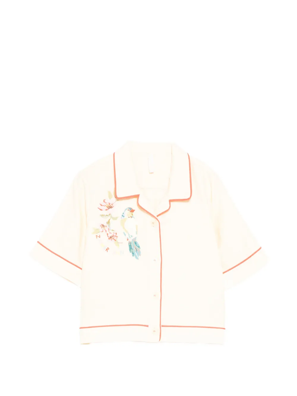 ZIMMERMANN Kids graphic-embroidered shirt - Toni neutri