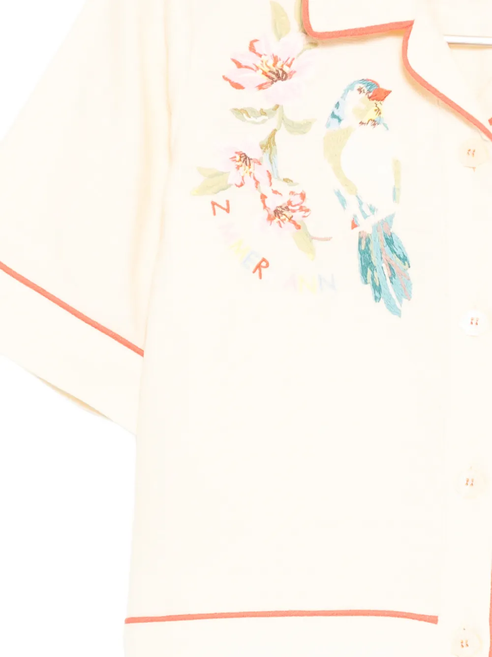 ZIMMERMANN Kids Shirt met borduurwerk Beige