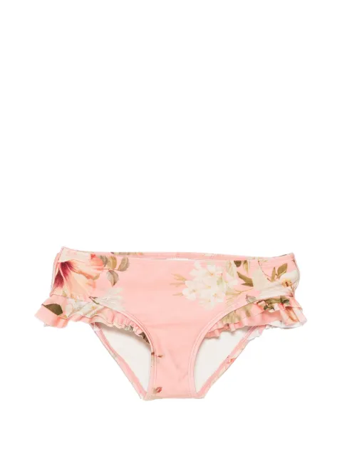 ZIMMERMANN Kids floral-print ruffled bikini bottoms
