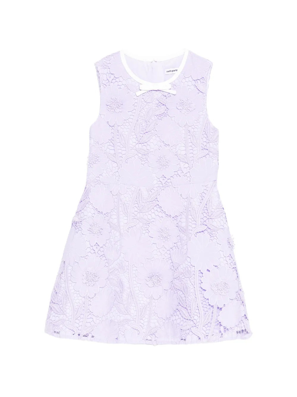 Self-Portrait Kids guipure-lace bow-detail dress - Viola