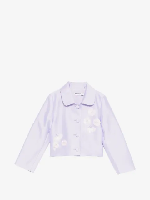 Self-Portrait Kids Paillettenverzierte Jacke mit Blumenapplikation