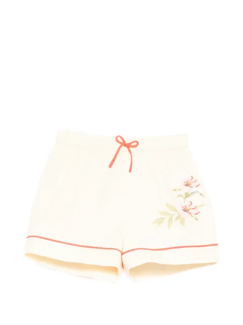 ZIMMERMANN Kids shorts con cordones y bordado floral