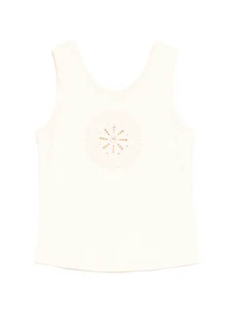 ZIMMERMANN Kids lace-motif ribbed top