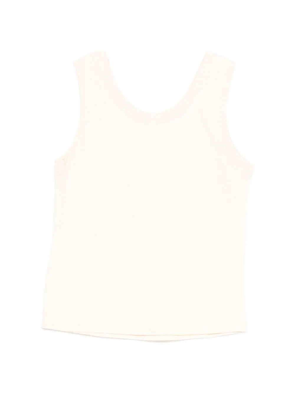 ZIMMERMANN Kids Geribbelde top met kanten patroon Beige