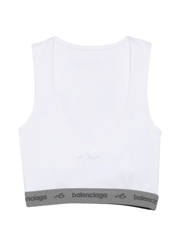 Balenciaga Techwear Bra Tank Top in White