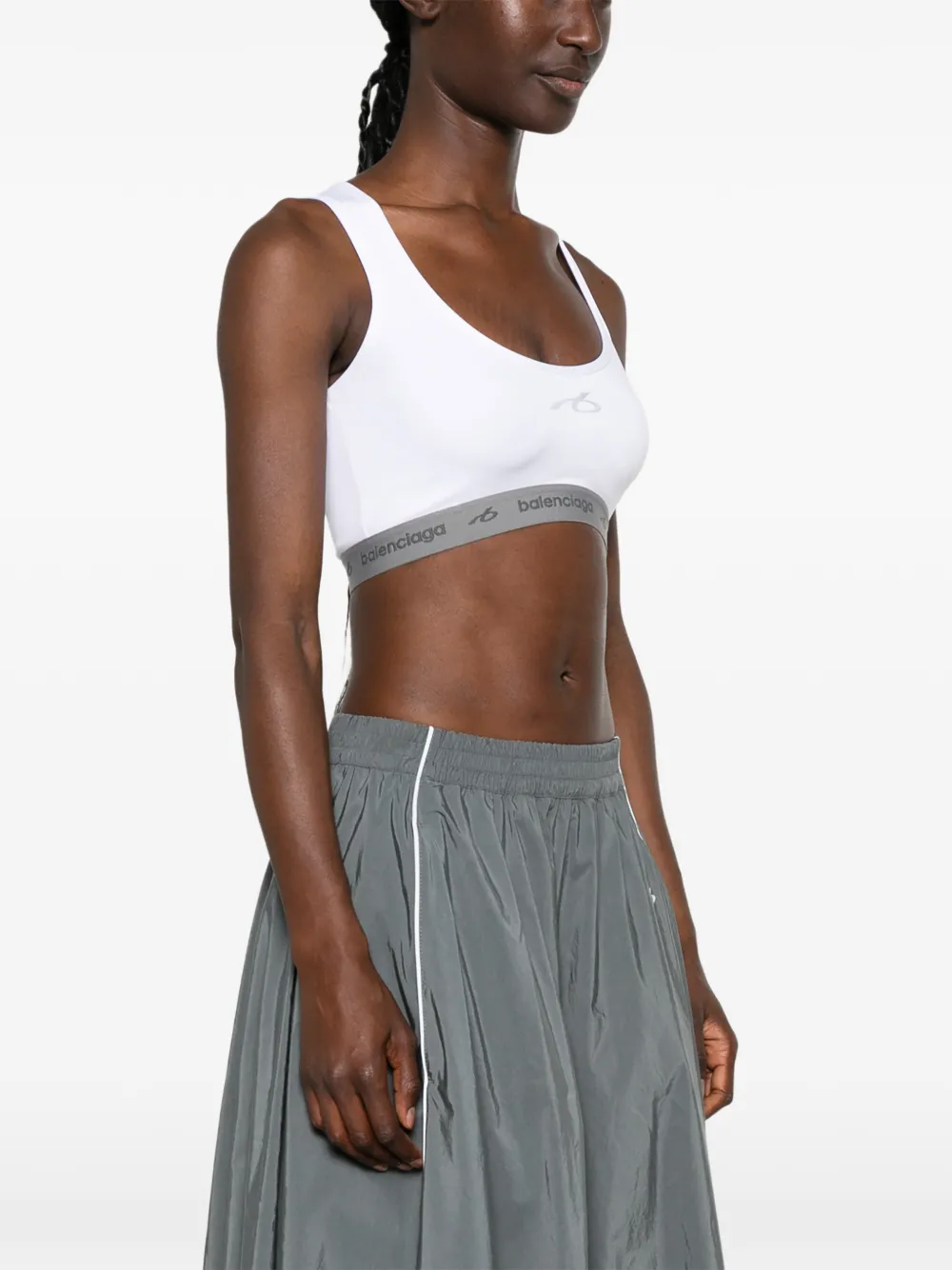 Balenciaga Sport-bh met logoprint Wit