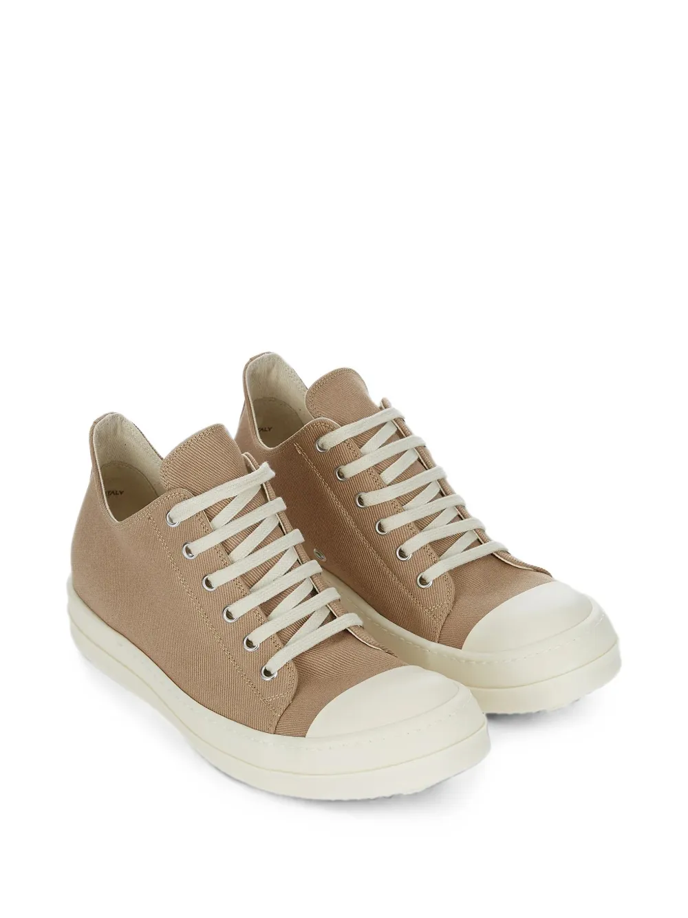 Rick Owens DRKSHDW lace-up rubber-cap sneakers Beige