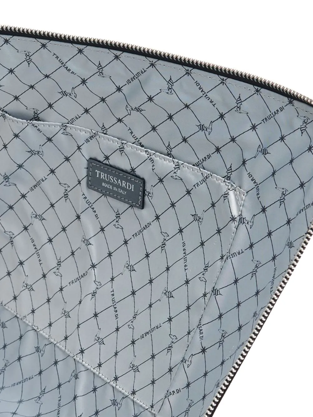 Trussardi Clutch met monogram en print Zwart