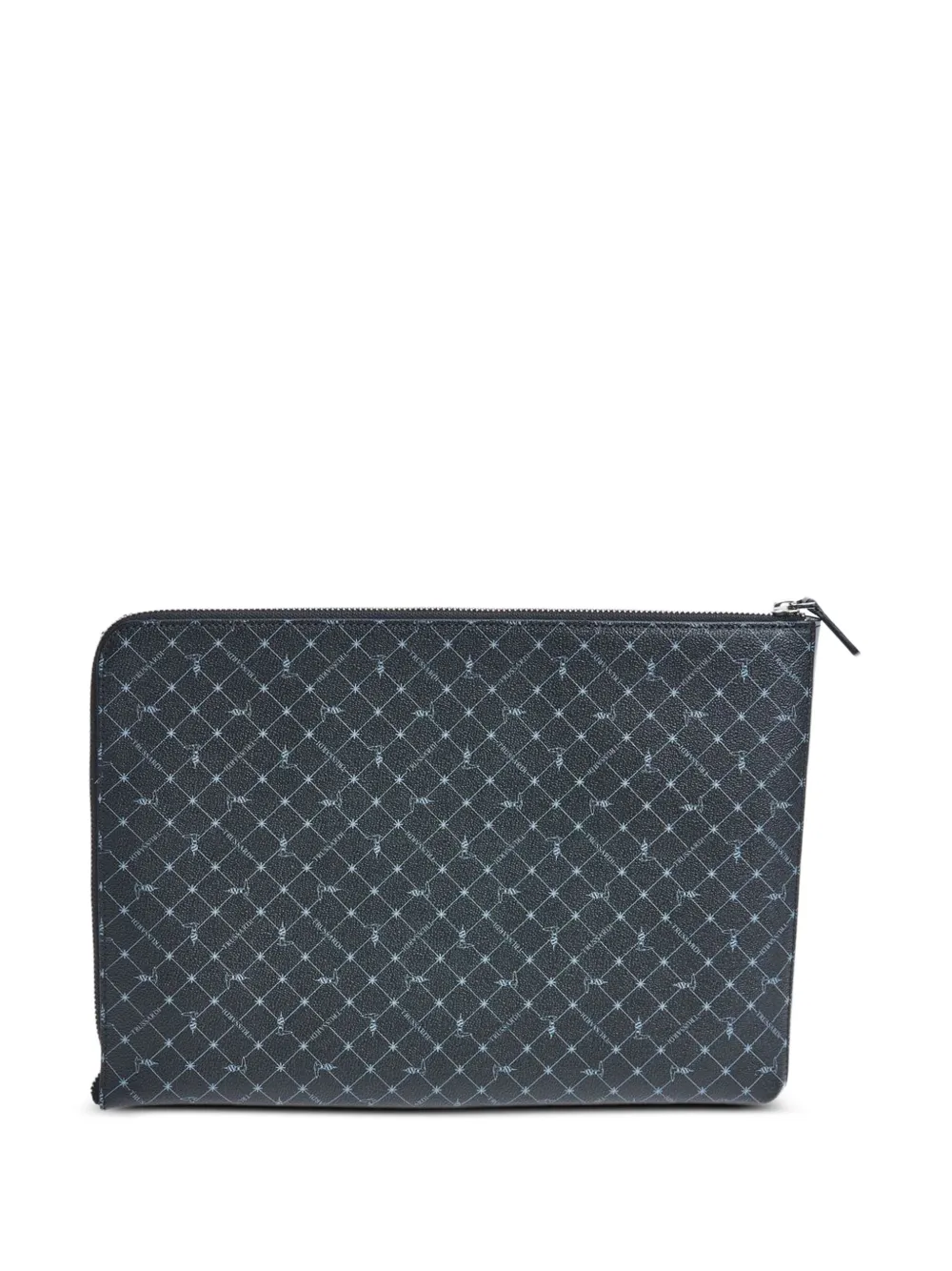 Trussardi Clutch met monogram en print Zwart