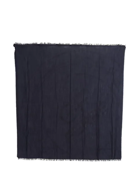 Gianfranco Ferré logo-embossed fringed scarf