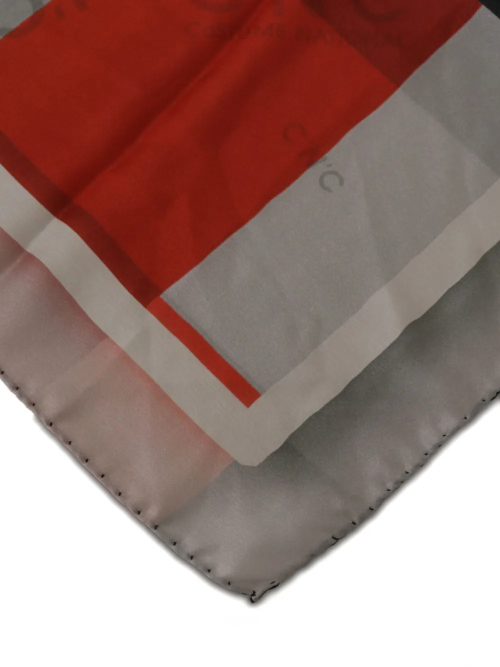 Costume National Sjaal met geometrische print Grijs