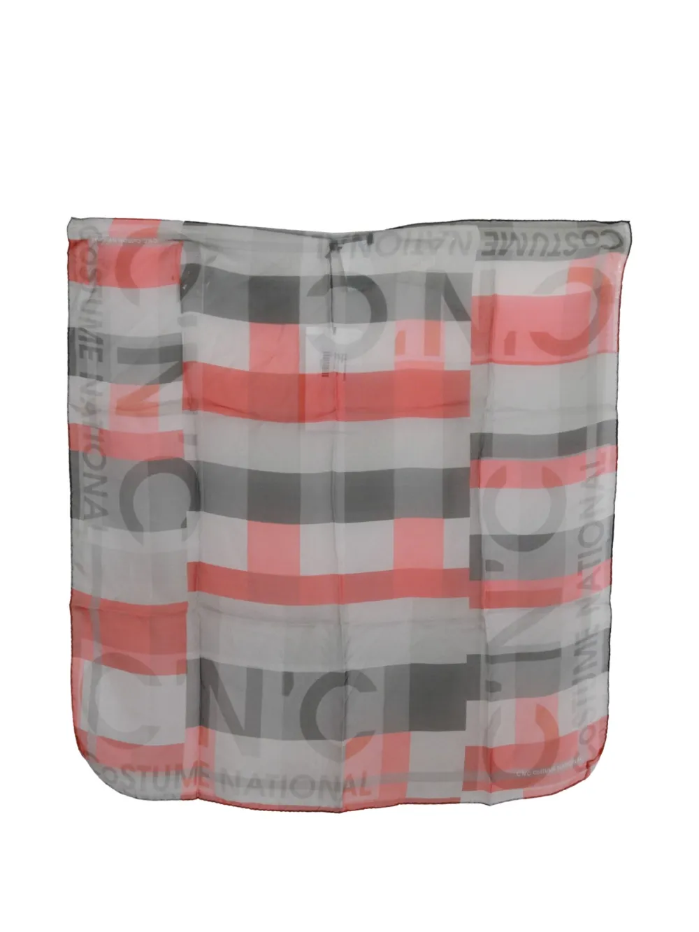 Costume National Sjaal met logoprint Grijs