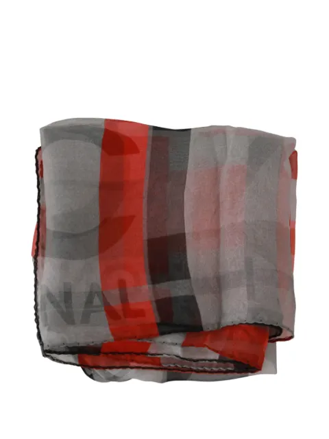 Costume National logo-print silk scarf