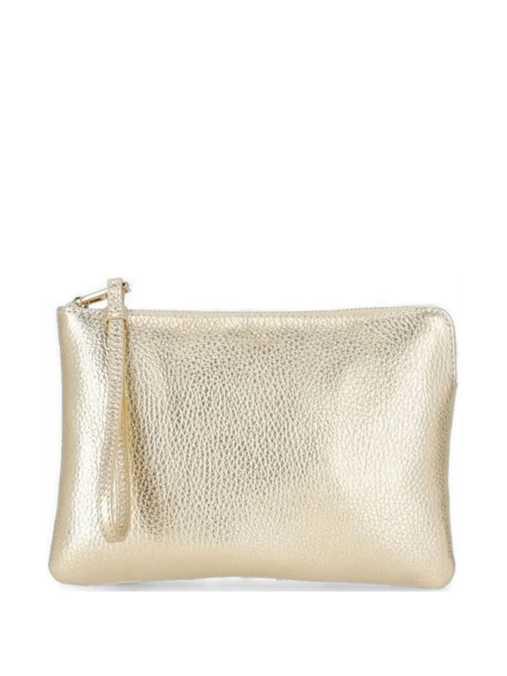 Coccinelle metallic-effect pebbled-leather clutch bag