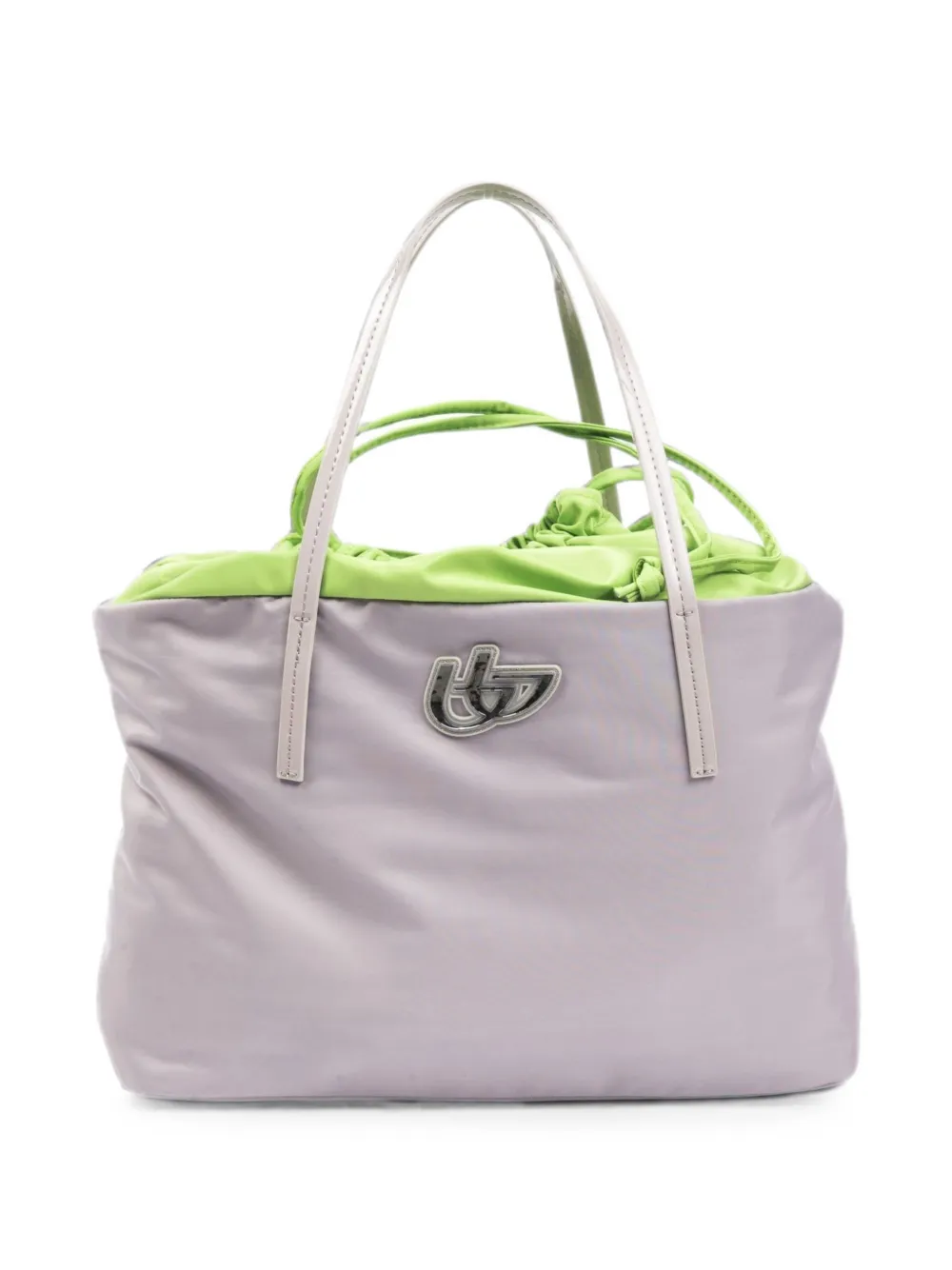 byblos drawstring logo-plaque tote bag