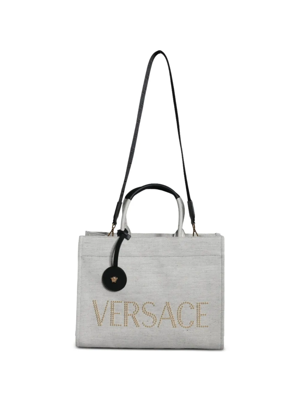 Versace Borsa tote La Medusa con decorazione - Grigio