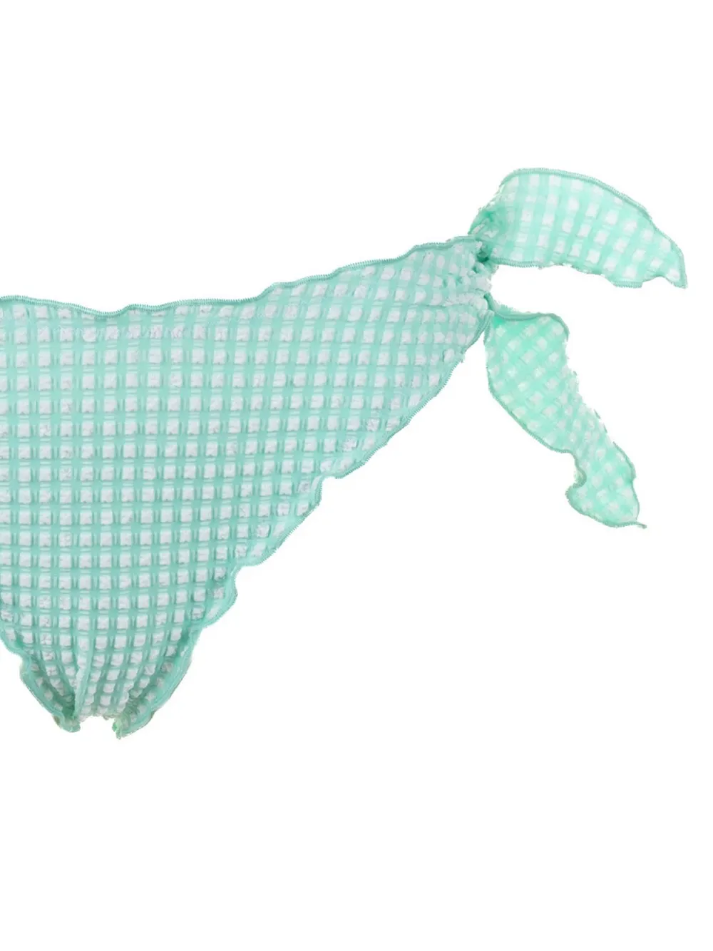 MC2 Saint Barth Moon Seersucker bikinislip met gingham ruit Groen