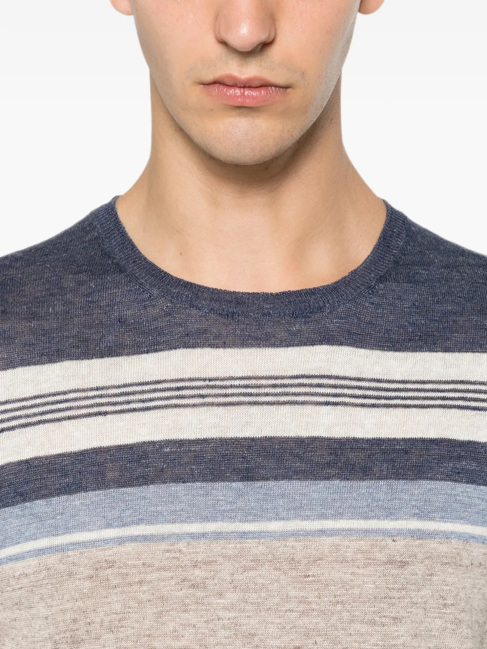 Gran Sasso Gestreept T-shirt Blauw