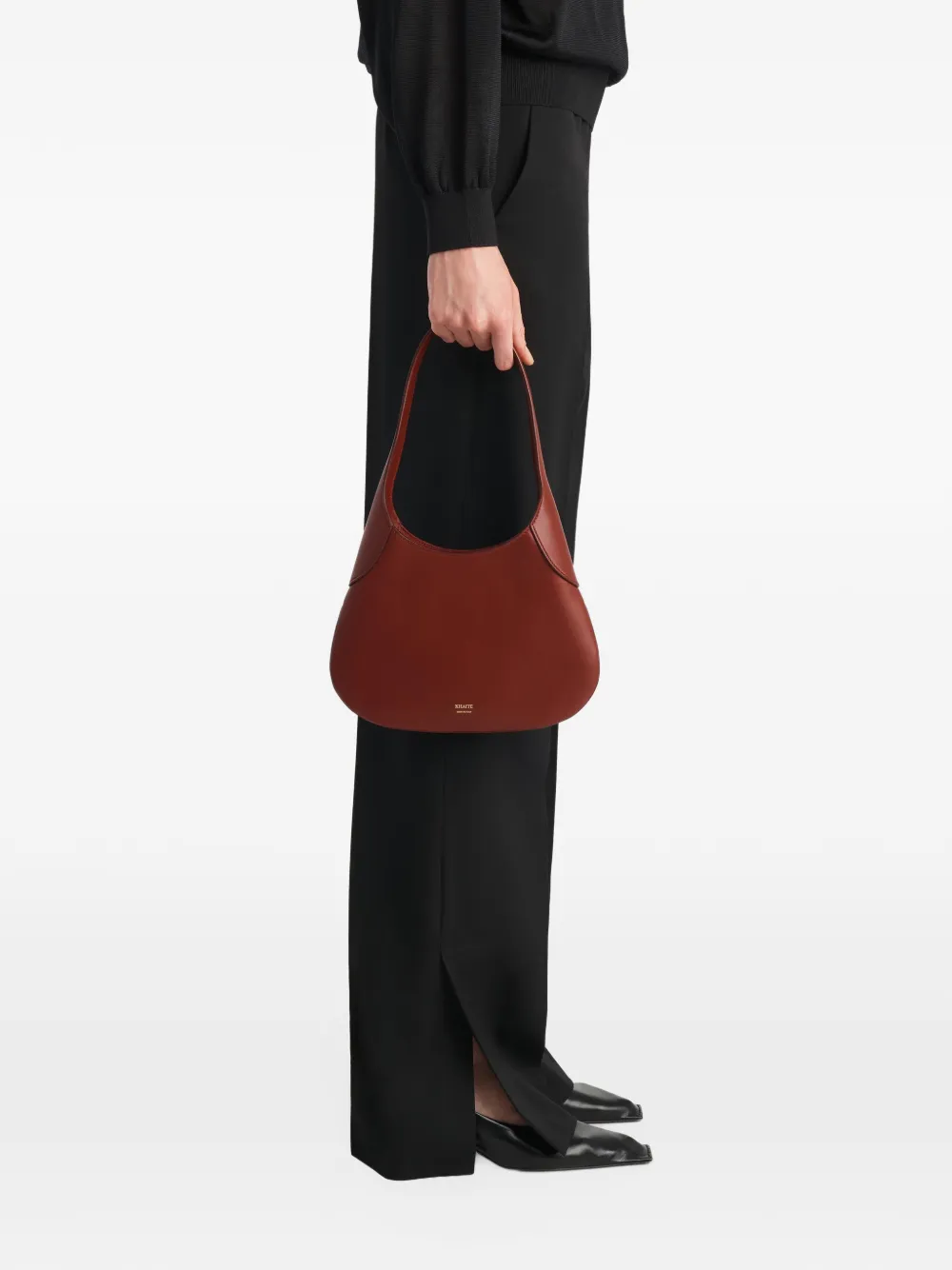 KHAITE Kleine Joan Hobo schoudertas Bruin