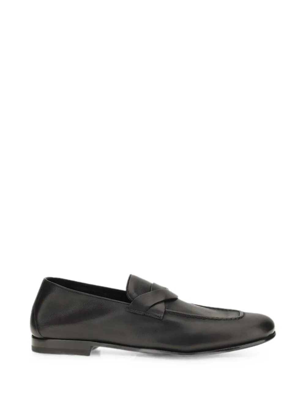 Tom Ford Gigi Crossover-strap Leather Loafers In Black