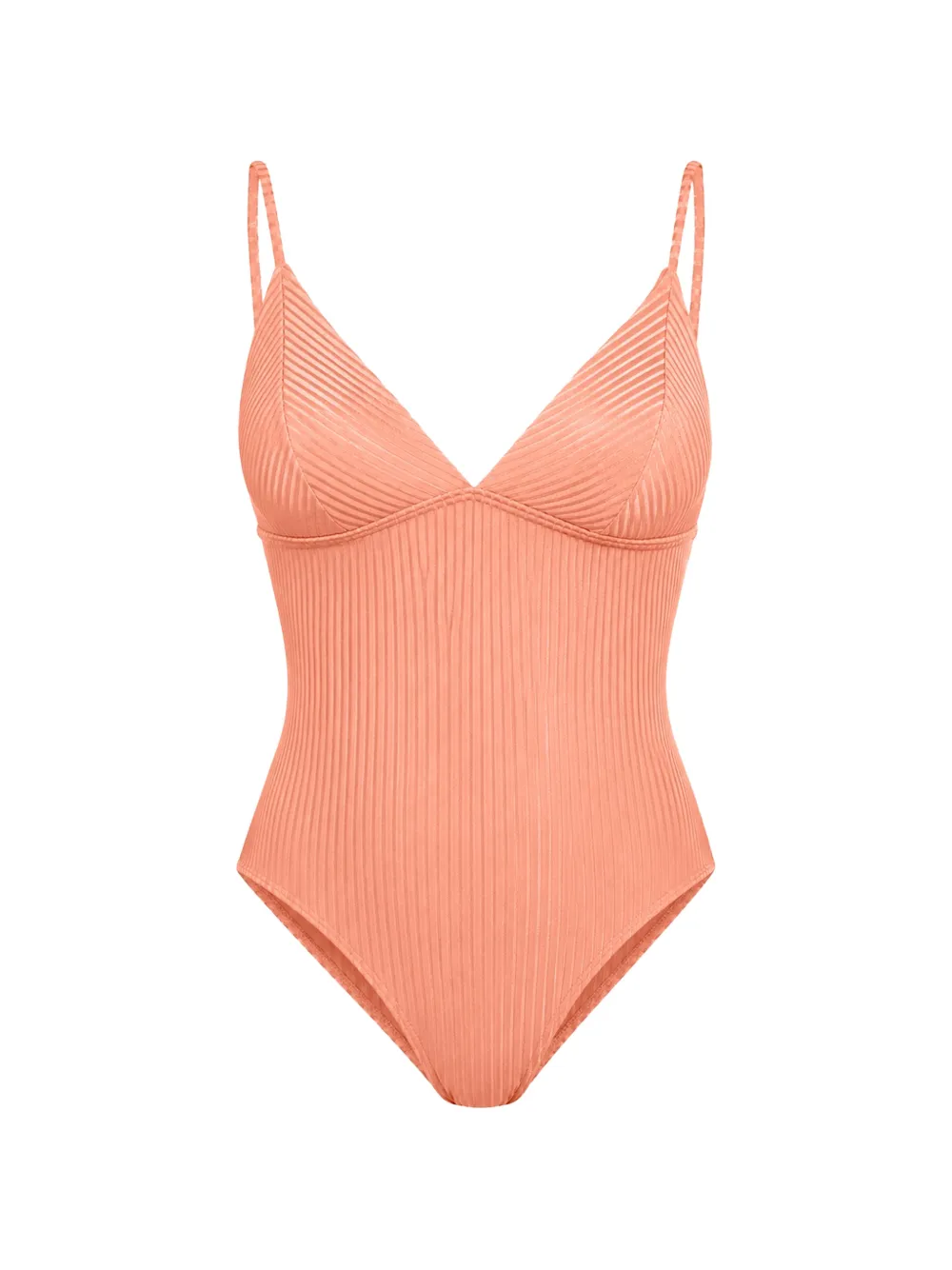 Rip Curl ribbed lace-up swimsuit - Orange