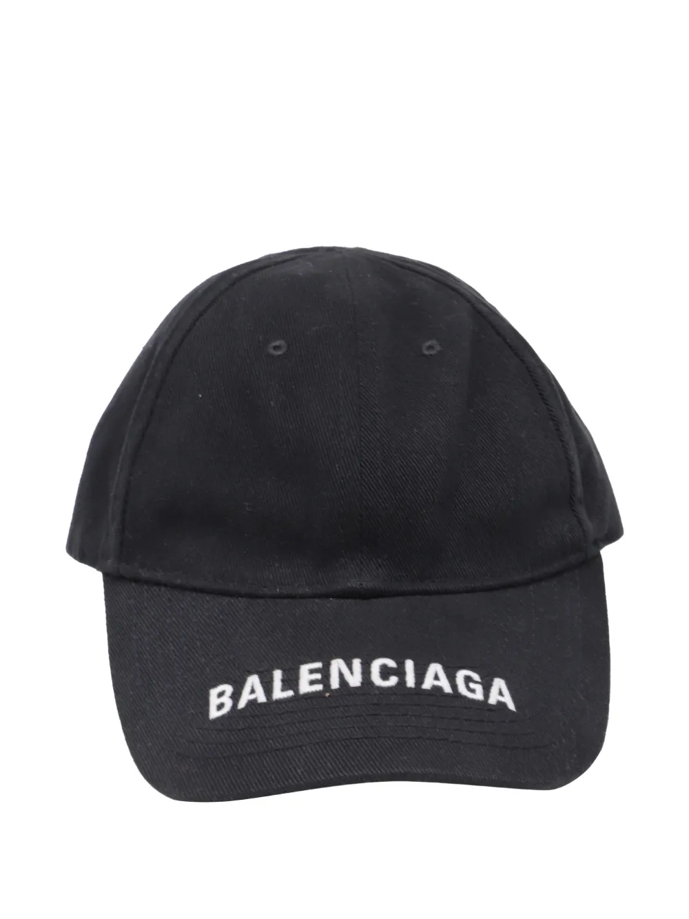 Pre-owned Balenciaga Embroidered Logo Baseball Cap In Black