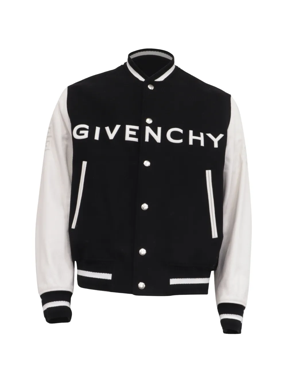 Givenchy Pre-Owned logo-print varsity jacket - Nero