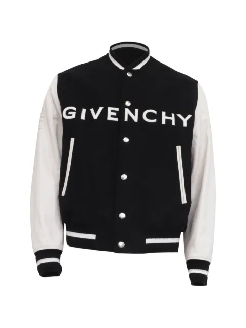 Givenchy Pre-Owned logo-print varsity jacket