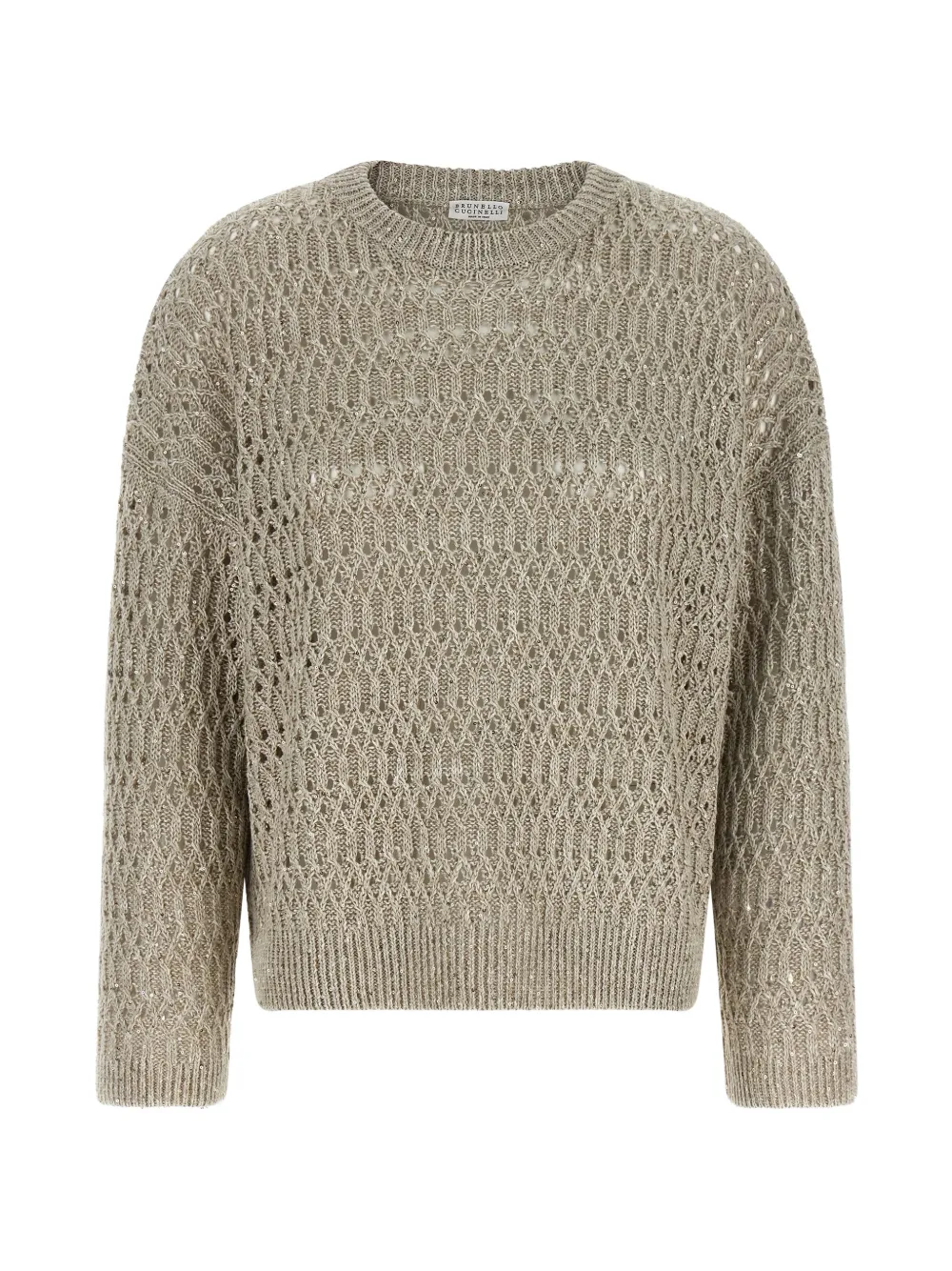 Brunello Cucinelli Dazzling Braids openwork sweater - Neutrals