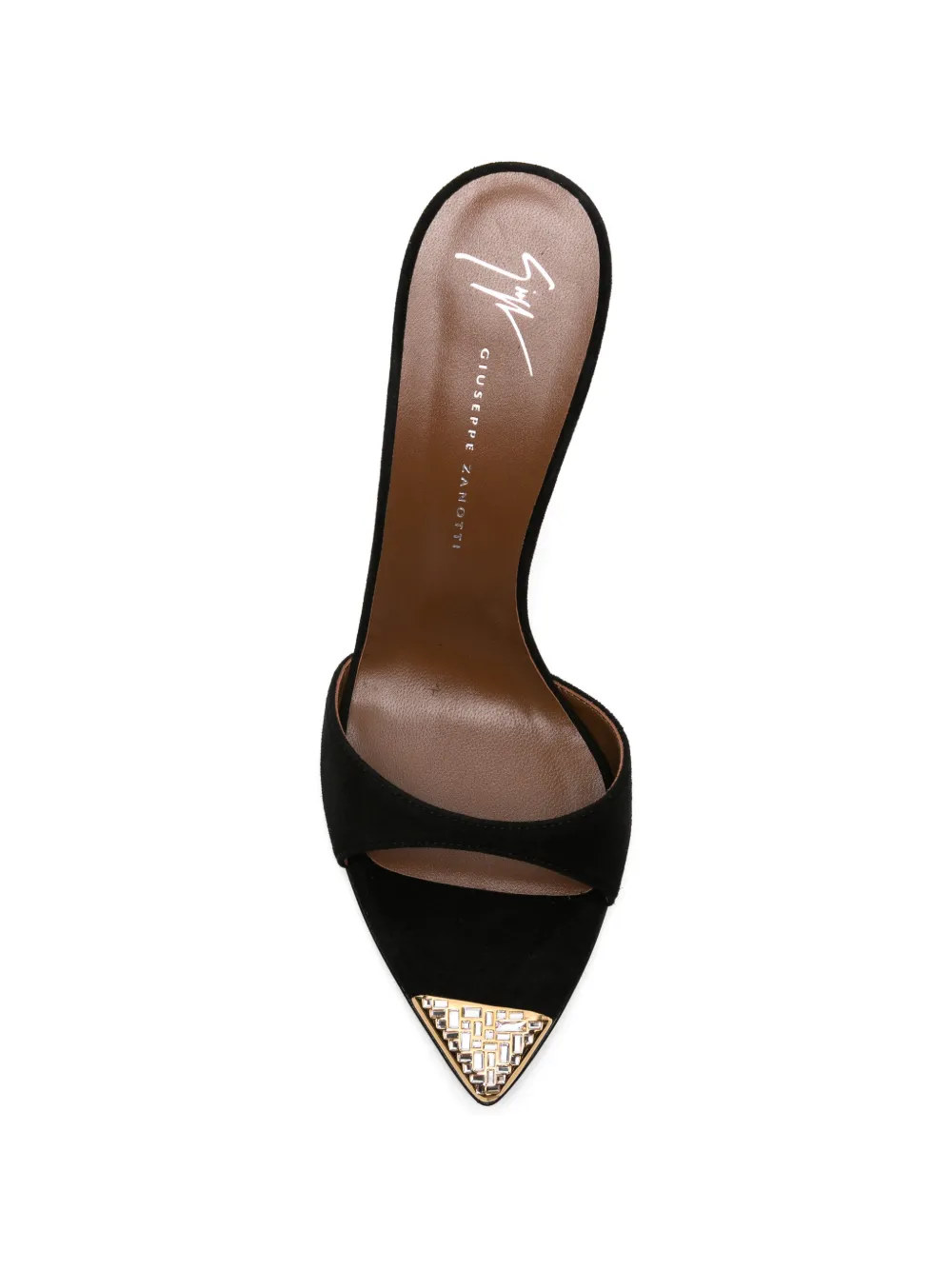 Giuseppe Zanotti Intriigo crystal-embellished pointed-toe sandals Zwart